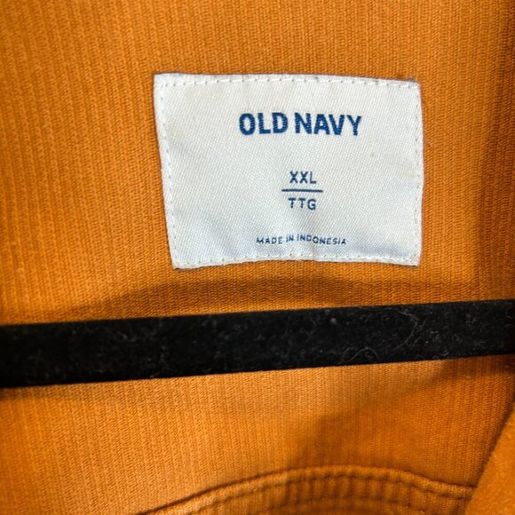 Old Navy Corduroy Bomber Jacket XXL Pumpkin Spice Fall Utility Workwear Coat - Picture 4 of 5
